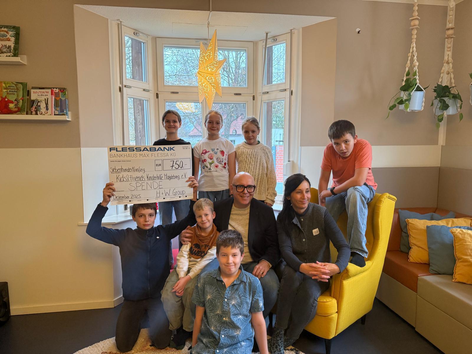 750 Euro Spende – Stephan Ziemann spendet an Kids&Friends Kinderhilfe Magdeburg e. V.